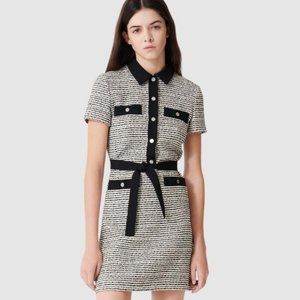 Maje Renala Tweed Mini Dress with Detachable Belt Eur Size 36 (US Small)